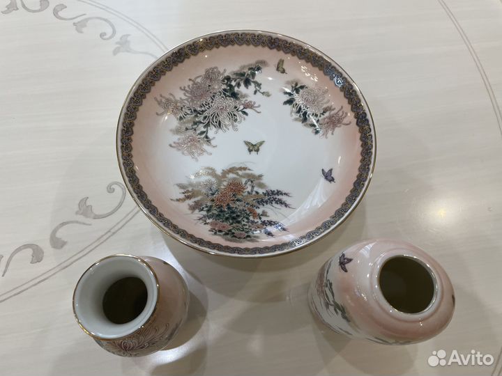 Вазочки с бабочками. Фарфор. St. Michael. Англия