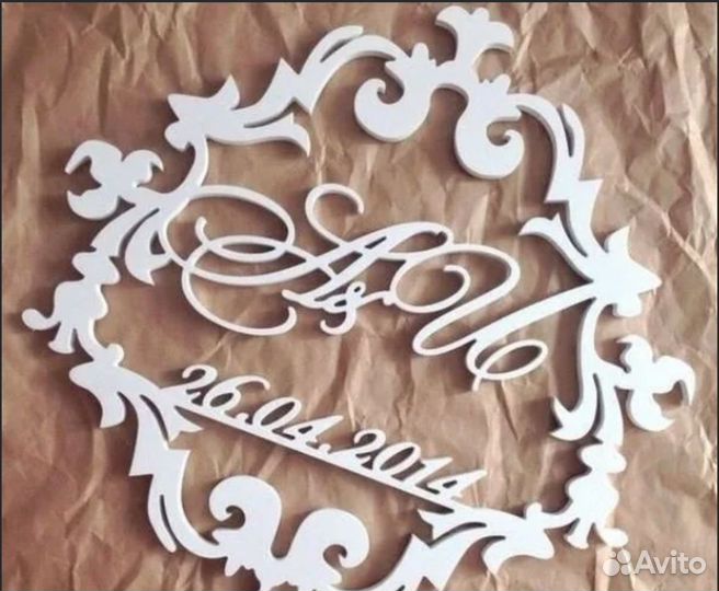 Монограмма на свадьбу / свадебный герб