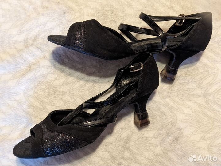 Босоножки для танцев, черные, 24 размер