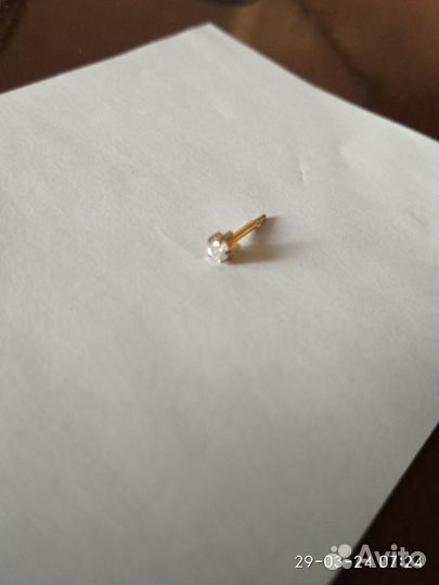 Моносерьга-гвоздик бижутерия
