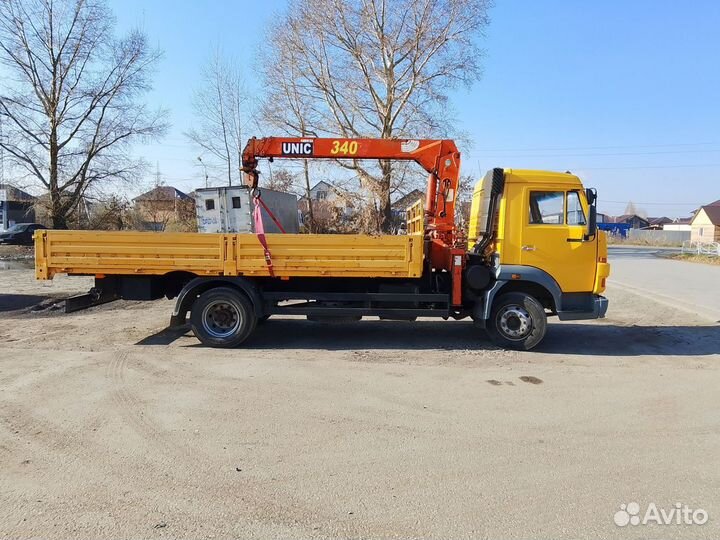 Бортовой грузовик КАМАЗ 4308 с КМУ UNIC, 2005