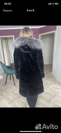 Шуба норковая с капюшоном р-р 44 новая