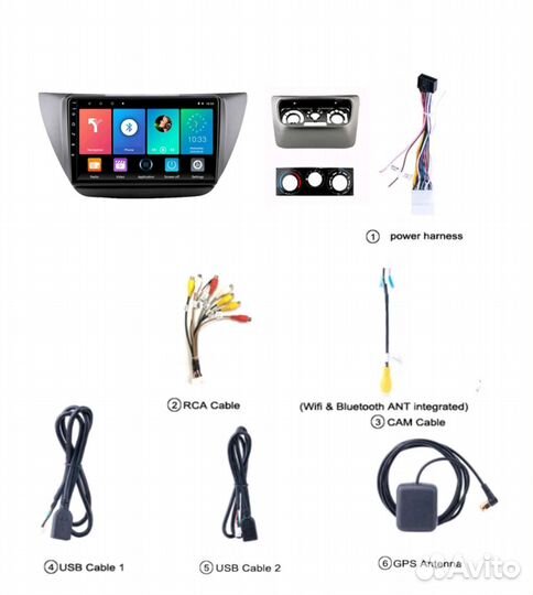 Магнитола Lancer 9 Android IPS экран новая