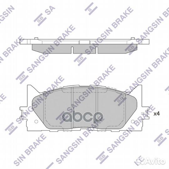 Колодки тормозные SP2080 Sangsin brake