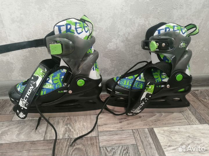 Коньки раздвижные размер 30-33