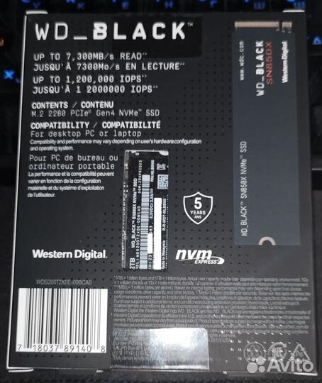 Топ SSD WD Black SN850X 2TB