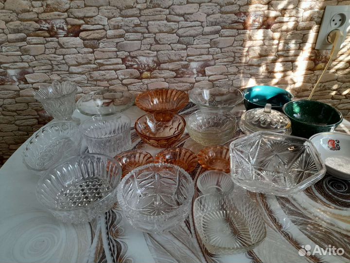 Салатники стекло, хрусталь, фарфор