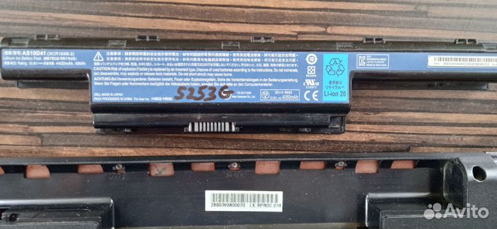 Ноутбук acer Aspire 5253, модель P5WE6, б/у