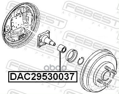 Подшипник ступицы задний ford focus I, fusion