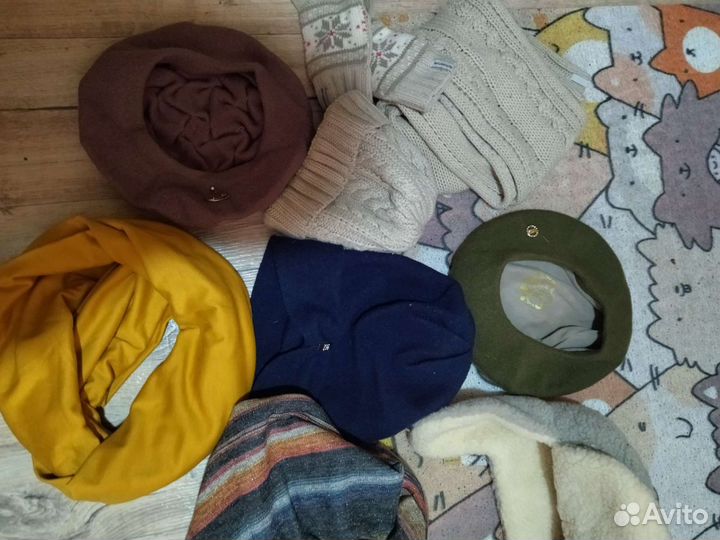Шапка, берёт, снуд, шарф