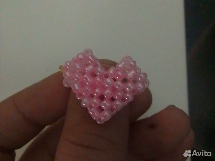 Кольцо из бисера ручная работа 45р