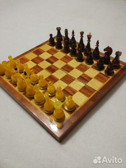 Янтарные шахматы подарочные СССР