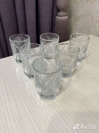 Рюмки -стопки хрустальные винтаж