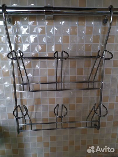 Полка для кружек (245х90х340) хром. Новая