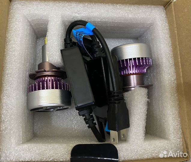 Лампы h7 светодиодные 6000k 25000лм, 360 градусов