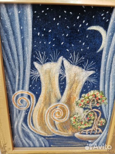 Картина на бархате маслом