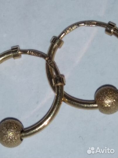 Золотые серьги Конго