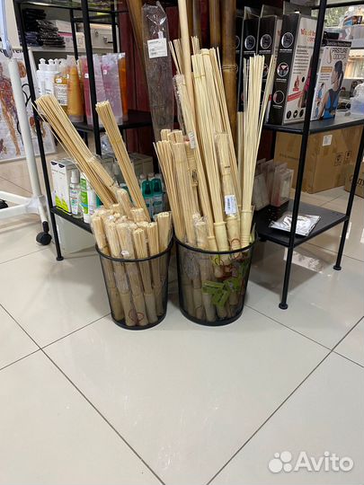 Веники бамбуковые для бани и массажа