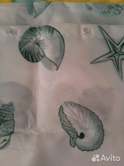 Штора для ванной новая+штанга