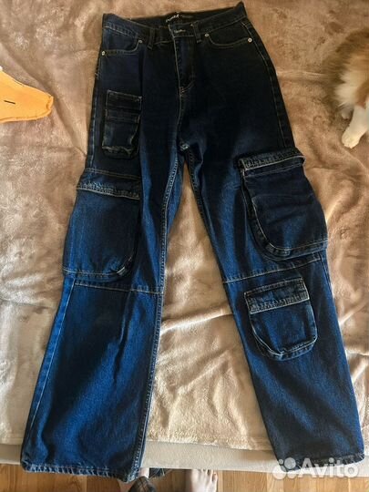 Джинсы карго женские