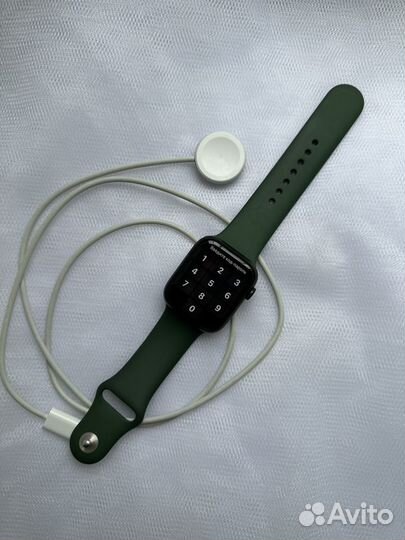 Часы apple watch 7 45 mm green