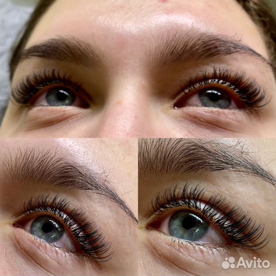 Наращивание ресниц, ламинирование, Д.У бровей