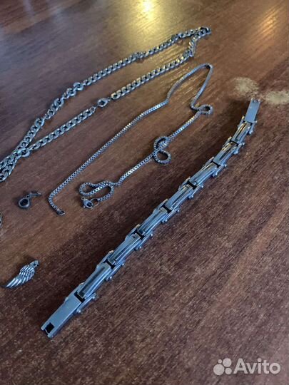 Серебрянные браслеты цепи,сталь
