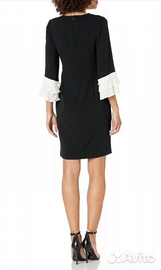 Платье dkny с расклешенными рукавами со сборкой