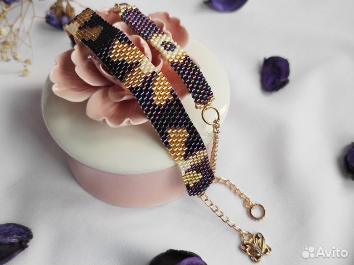 Комплект из бисера ручная работа подарок новый год