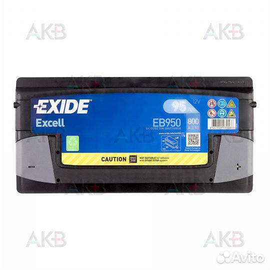 Аккумулятор автомобильный Exide Excell 95R (800A 3