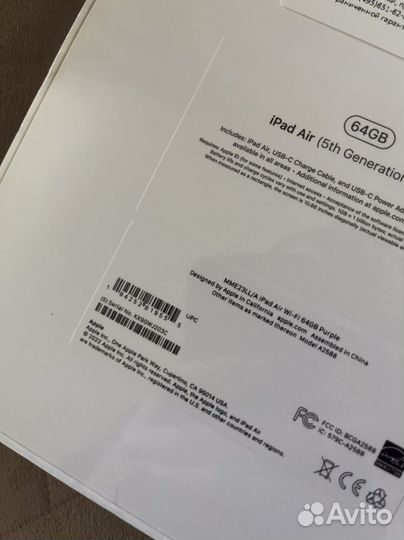 iPad Air 5 (2022) 64gb M1 Wi-Fi Новый Запакованный