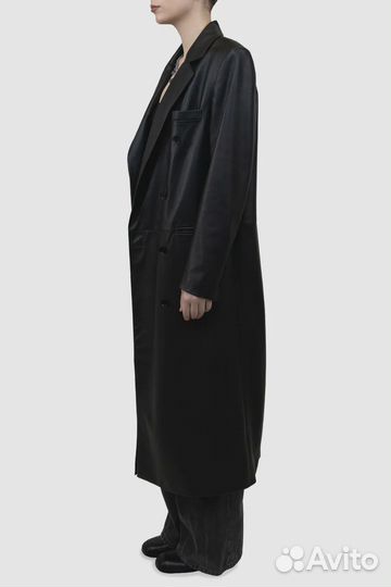 Gods OF fame плащ чёрный кожаный 46 230866