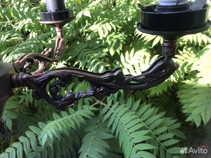 Люстра светильник под бронзу 5 рожков Дельфины