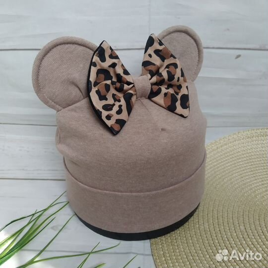 Шапка с ушами новая осень/весна