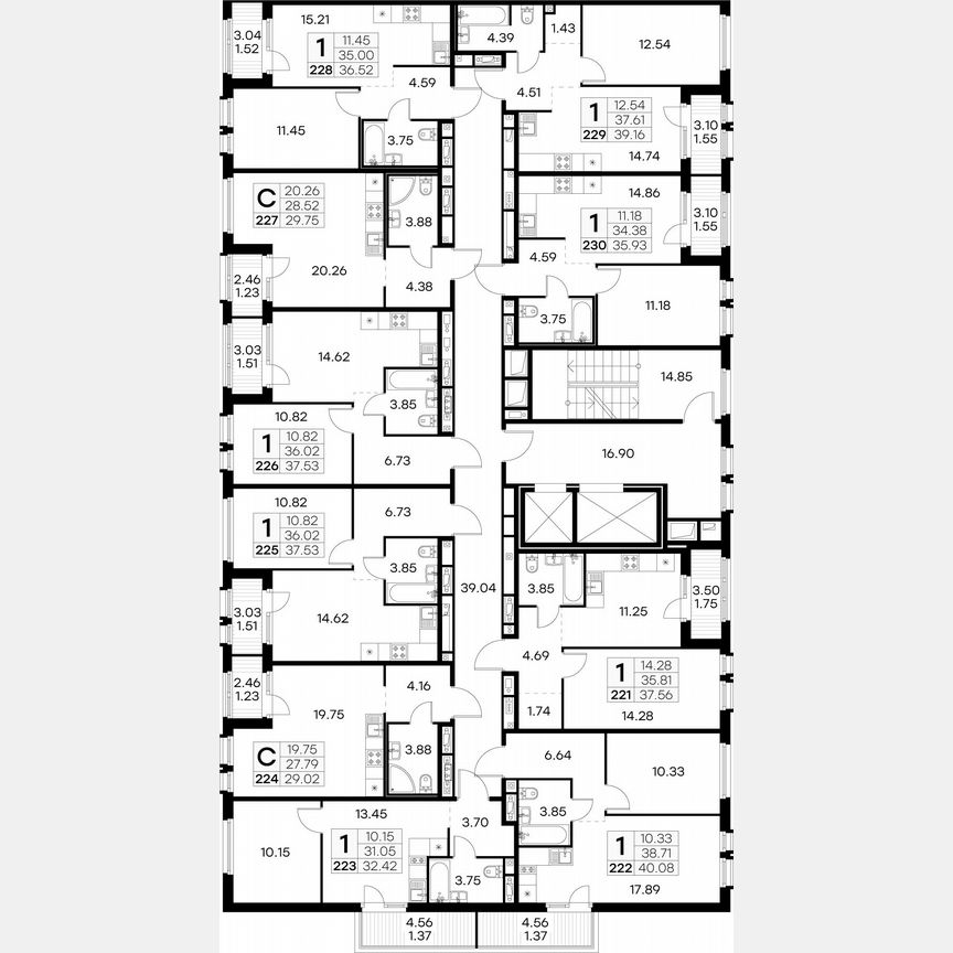 1-к. квартира, 39,2 м², 10/15 эт.