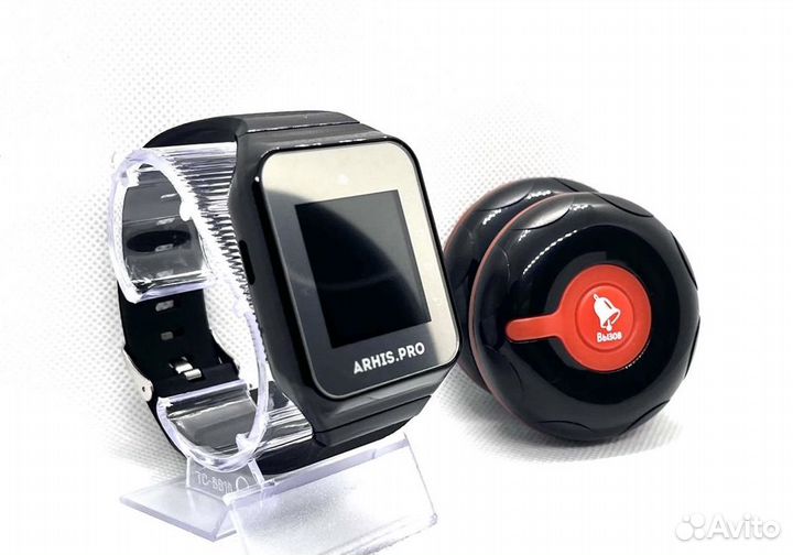 Кнопка вызова официанта Классик и пейджер часы