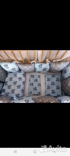 Балдахин с бортиками в детскую кроватку