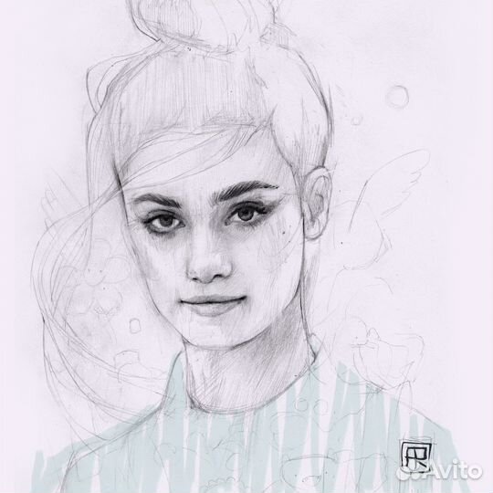 Портрет по фото карандашом