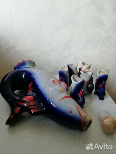 Набор для напитков «Рыба» (штоф и шесть стопок)