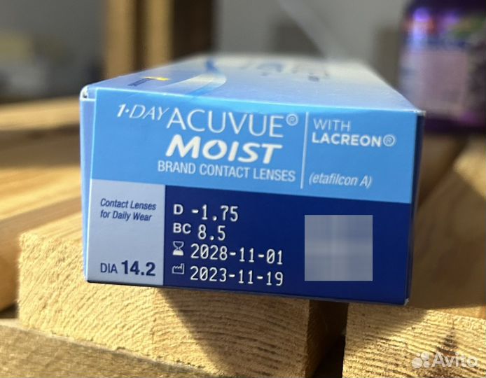 Контактные линзы acuvue 1 day moist