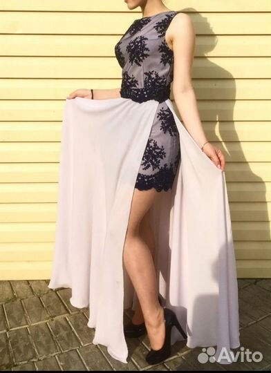 Вечернее платье со съёмной юбкой 40-42