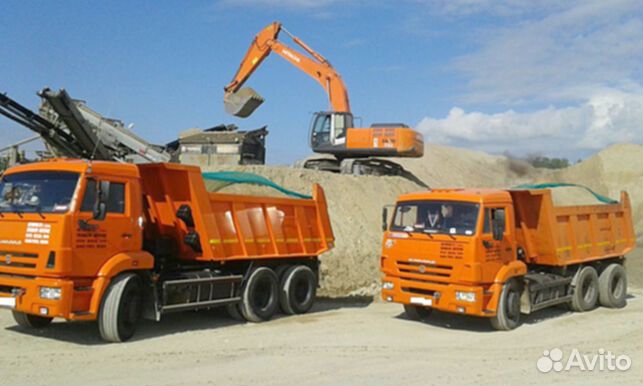 Песок карьерный с доставкой