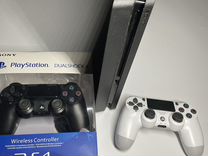 PS4 Slim 1тб +40 игр + полный комплект