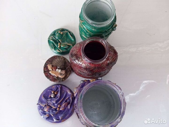 Подарок. Баночка стеклянная, декупаж