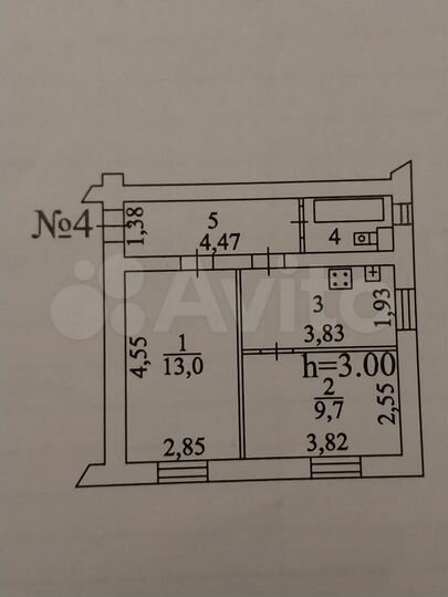 2-к. квартира, 39,2 м², 1/2 эт.