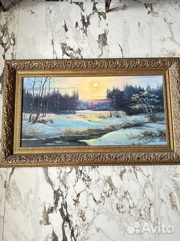 Большая картина/холст/масло в раме/Новиков Ю.В
