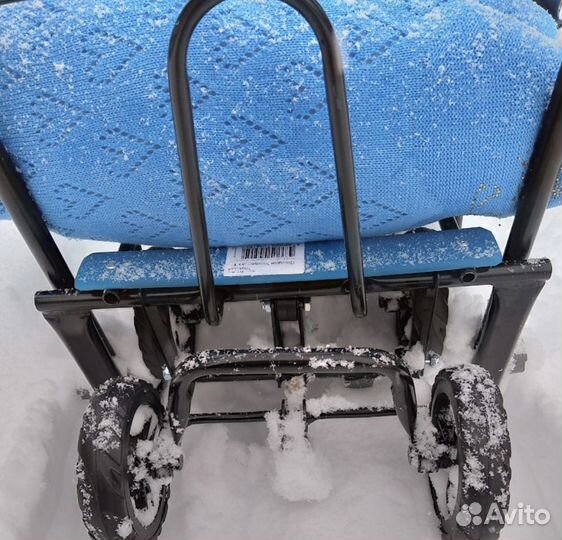 Санки для двойни с колёсами в наличии