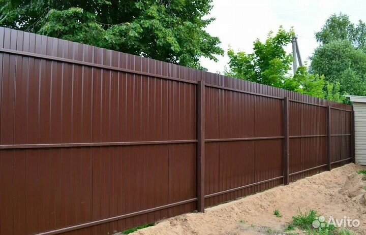Забор из профнастила профессионально под ключ