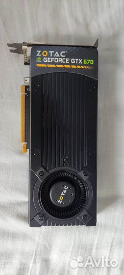 Видеокарта GeForce GTX 670 (быстрее чем GTX 1050)