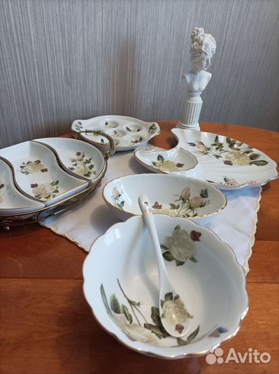 Посуда чайная белая роза Lefard England Collection